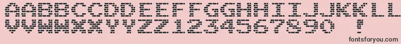 フォントM10BattleCities – ピンクの背景に黒い文字
