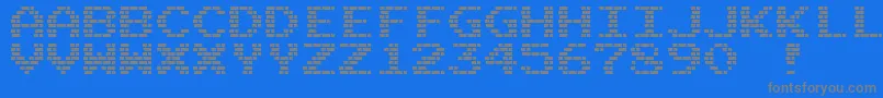 フォントM10BattleCities – 青い背景に灰色の文字