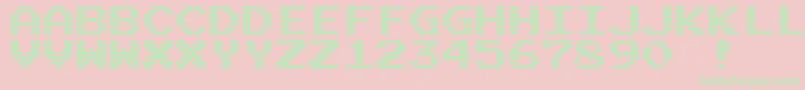 M10BattleCities Font – Green Fonts on Pink Background