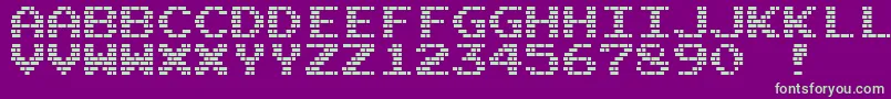 M10BattleCities-fontti – vihreät fontit violetilla taustalla