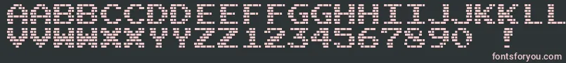 M10BattleCities-fontti – vaaleanpunaiset fontit mustalla taustalla