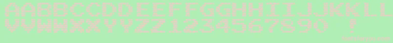 Czcionka M10BattleCities – różowe czcionki na zielonym tle