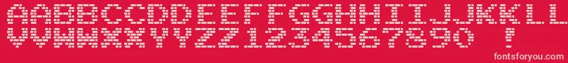 フォントM10BattleCities – 赤い背景にピンクのフォント
