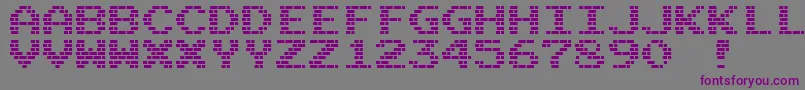 M10BattleCities-Schriftart – Violette Schriften auf grauem Hintergrund