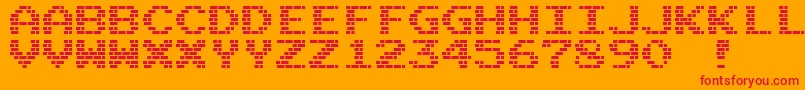 M10BattleCities Font – Red Fonts on Orange Background