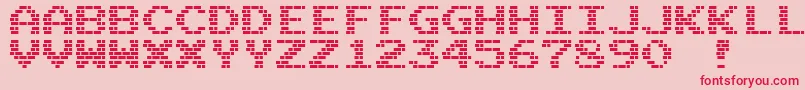 M10BattleCities Font – Red Fonts on Pink Background