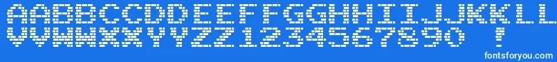 フォントM10BattleCities – 青い背景に白い文字
