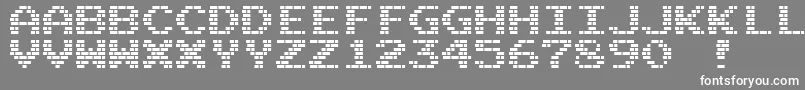M10BattleCities-fontti – valkoiset fontit harmaalla taustalla