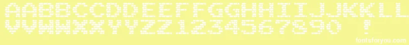 Шрифт M10BattleCities – белые шрифты на жёлтом фоне
