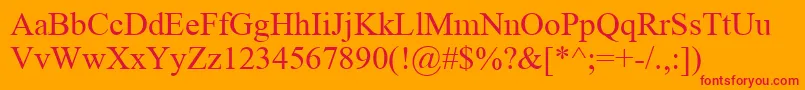 ErThirdRomanKoi8 Font – Red Fonts on Orange Background