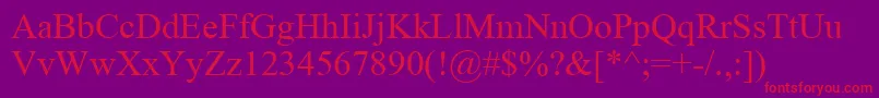 ErThirdRomanKoi8 Font – Red Fonts on Purple Background