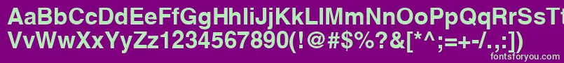 YoxallB Font – Green Fonts on Purple Background