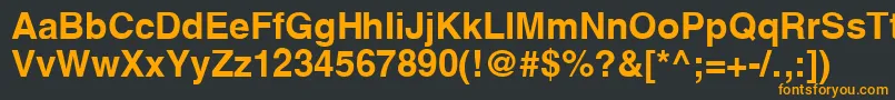 フォントYoxallB – 黒い背景にオレンジの文字