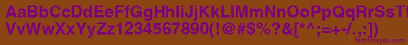 YoxallB-fontti – violetit fontit ruskealla taustalla