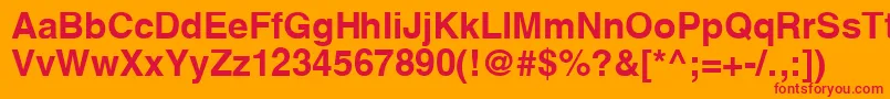 YoxallB Font – Red Fonts on Orange Background