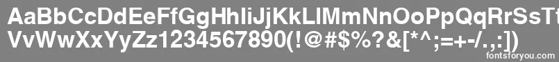 フォントYoxallB – 灰色の背景に白い文字