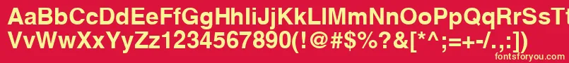 YoxallB Font – Yellow Fonts on Red Background