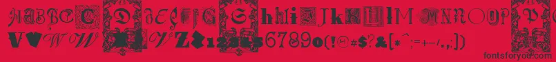 KidnappedAtOldTimesFree4 Font – Black Fonts on Red Background