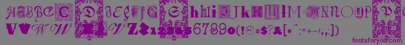 KidnappedAtOldTimesFree4 Font – Purple Fonts on Gray Background