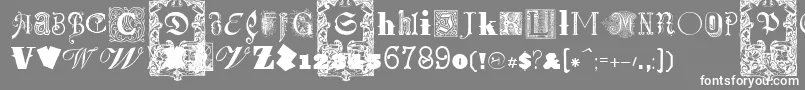 フォントKidnappedAtOldTimesFree4 – 灰色の背景に白い文字