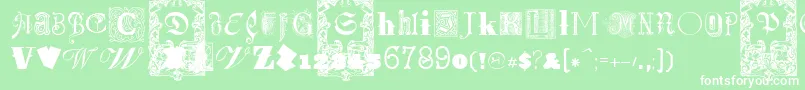 KidnappedAtOldTimesFree4 Font – White Fonts on Green Background