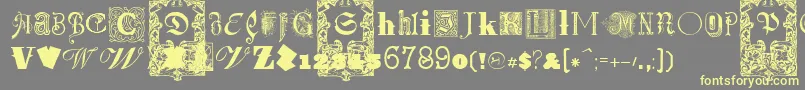 KidnappedAtOldTimesFree4 Font – Yellow Fonts on Gray Background