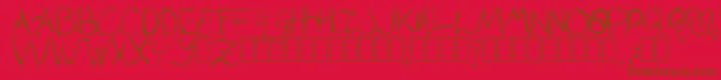 JasonaDavina Font – Brown Fonts on Red Background