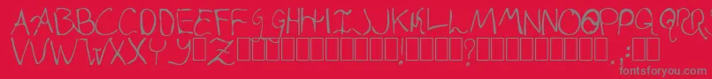 JasonaDavina Font – Gray Fonts on Red Background
