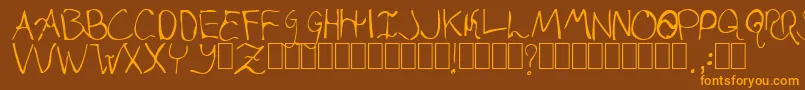 Шрифт JasonaDavina – оранжевые шрифты на коричневом фоне