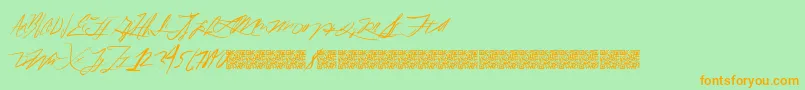 Fiftyhours Font – Orange Fonts on Green Background