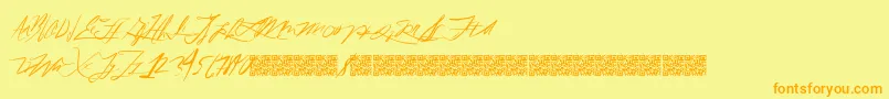 Fiftyhours Font – Orange Fonts on Yellow Background