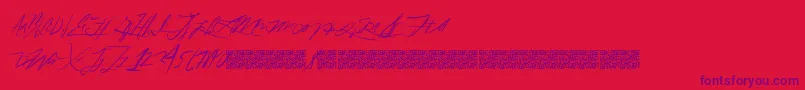 Fiftyhours Font – Purple Fonts on Red Background