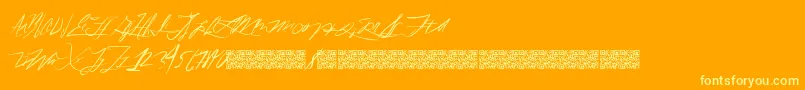 Fiftyhours-Schriftart – Gelbe Schriften auf orangefarbenem Hintergrund