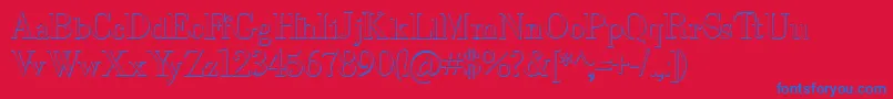 フォントIntellectabodonedBeveled – 赤い背景に青い文字