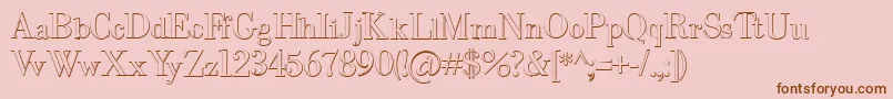 fuente IntellectabodonedBeveled – Fuentes Marrones Sobre Fondo Rosa
