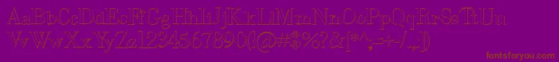 IntellectabodonedBeveled Font – Brown Fonts on Purple Background