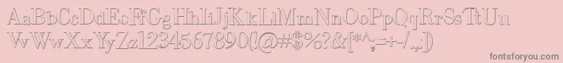 フォントIntellectabodonedBeveled – ピンクの背景に灰色の文字