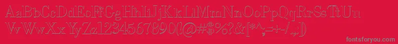 IntellectabodonedBeveled Font – Gray Fonts on Red Background