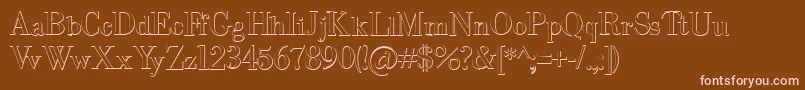 IntellectabodonedBeveled Font – Pink Fonts on Brown Background