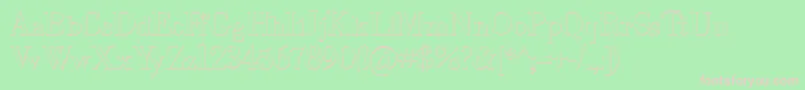 IntellectabodonedBeveled Font – Pink Fonts on Green Background