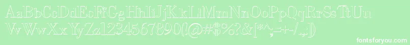 IntellectabodonedBeveled Font – White Fonts on Green Background