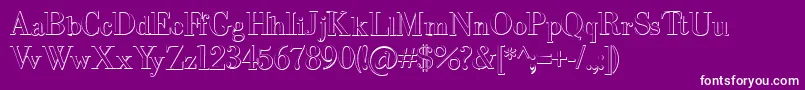 IntellectabodonedBeveled Font – White Fonts on Purple Background