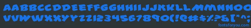 44FontExpanded Font – Blue Fonts on Black Background