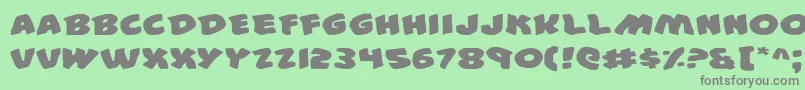 44FontExpanded Font – Gray Fonts on Green Background