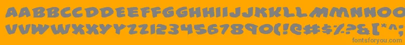44FontExpanded Font – Gray Fonts on Orange Background