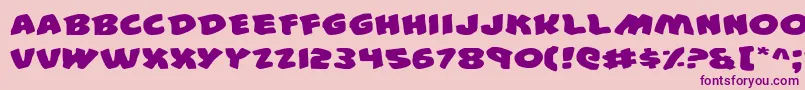 44FontExpanded Font – Purple Fonts on Pink Background