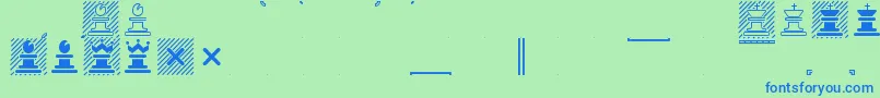 Marrfont Font – Blue Fonts on Green Background
