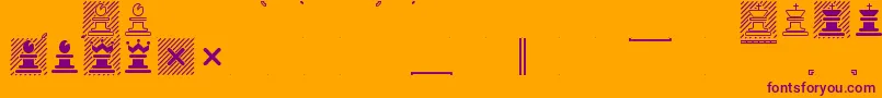 Marrfont Font – Purple Fonts on Orange Background