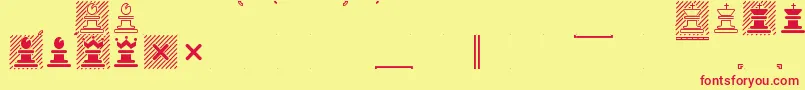 Шрифт Marrfont – красные шрифты на жёлтом фоне