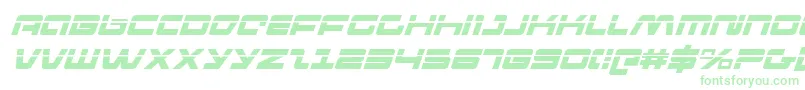 フォントPulseRifleLaserItalic – 緑のフォント